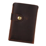 Maxbell Slim Credit Card Holder Faux Leather Wallet Coin Pocket Money Bag Brown Left - Aladdin Shoppers