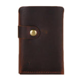 Maxbell Slim Credit Card Holder Faux Leather Wallet Coin Pocket Money Bag Brown Left - Aladdin Shoppers