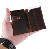 Maxbell Slim Credit Card Holder Faux Leather Wallet Coin Pocket Money Bag Brown Left - Aladdin Shoppers