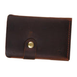 Maxbell Slim Credit Card Holder Faux Leather Wallet Coin Pocket Money Bag Brown Left - Aladdin Shoppers