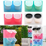 Maxbell Small Wall Planter Self Watering Flower Pots Garden Yard Patio Plants Blue - Aladdin Shoppers