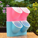Maxbell Small Wall Planter Self Watering Flower Pots Garden Yard Patio Plants Blue - Aladdin Shoppers