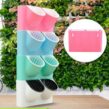 Maxbell Small Wall Planter Self Watering Flower Pots Garden Yard Patio Plants Blue - Aladdin Shoppers