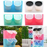 Maxbell Small Wall Planter Self Watering Flower Pots Garden Yard Patio Plants Blue - Aladdin Shoppers