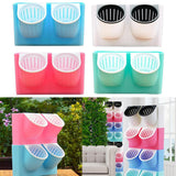 Maxbell Small Wall Planter Self Watering Flower Pots Garden Yard Patio Plants Blue - Aladdin Shoppers