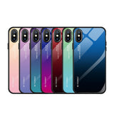 Maxbell Smart Phone Gradient Glass Hard Back Case Cover for iPhone for iPhoneX XS - Aladdin Shoppers