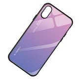 Maxbell Smart Phone Gradient Glass Hard Back Case Cover for iPhone for iPhoneX XS - Aladdin Shoppers