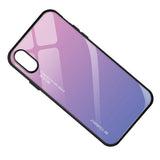Maxbell Smart Phone Gradient Glass Hard Back Case Cover for iPhone for iPhoneX XS - Aladdin Shoppers
