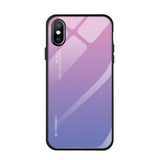 Maxbell Smart Phone Gradient Glass Hard Back Case Cover for iPhone for iPhoneX XS - Aladdin Shoppers