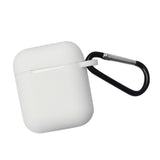 Maxbell Soft Earphone Case Protector Cover White for AirPods Box with Carabiner - Aladdin Shoppers