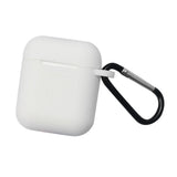 Maxbell Soft Earphone Case Protector Cover White for AirPods Box with Carabiner - Aladdin Shoppers