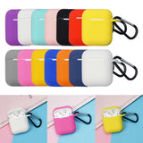 Maxbell Soft Earphone Case Protector Cover White for AirPods Box with Carabiner - Aladdin Shoppers