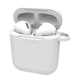 Maxbell Soft Earphone Case Protector Cover White for AirPods Box with Carabiner - Aladdin Shoppers