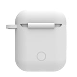 Maxbell Soft Earphone Case Protector Cover White for AirPods Box with Carabiner - Aladdin Shoppers