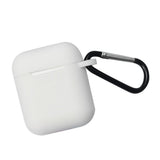 Maxbell Soft Earphone Case Protector Cover White for AirPods Box with Carabiner - Aladdin Shoppers