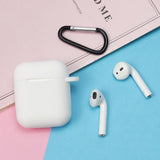 Maxbell Soft Earphone Case Protector Cover White for AirPods Box with Carabiner - Aladdin Shoppers