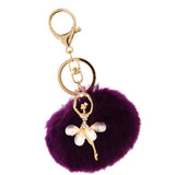 Maxbell Soft Keyring Keychain Charm Pendant Bag Purse Car Key Chain Deep Purple - Aladdin Shoppers