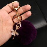 Maxbell Soft Keyring Keychain Charm Pendant Bag Purse Car Key Chain Deep Purple - Aladdin Shoppers