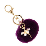 Maxbell Soft Keyring Keychain Charm Pendant Bag Purse Car Key Chain Deep Purple - Aladdin Shoppers