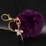 Maxbell Soft Keyring Keychain Charm Pendant Bag Purse Car Key Chain Deep Purple - Aladdin Shoppers