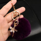 Maxbell Soft Keyring Keychain Charm Pendant Bag Purse Car Key Chain Deep Purple - Aladdin Shoppers