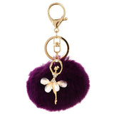 Maxbell Soft Keyring Keychain Charm Pendant Bag Purse Car Key Chain Deep Purple - Aladdin Shoppers