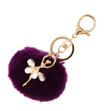 Maxbell Soft Keyring Keychain Charm Pendant Bag Purse Car Key Chain Deep Purple - Aladdin Shoppers