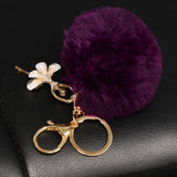 Maxbell Soft Keyring Keychain Charm Pendant Bag Purse Car Key Chain Deep Purple - Aladdin Shoppers