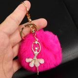 Maxbell Soft Keyring Keychain Charm Pendant Bag Purse Car Key Chain Rose Red - Aladdin Shoppers