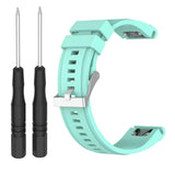 Maxbell Soft Silicone Sport Band 20mm Watch Strap Belt for Garmin Fenix5S Aqua Green - Aladdin Shoppers