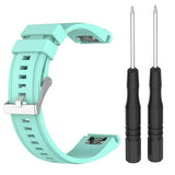 Maxbell Soft Silicone Sport Band 20mm Watch Strap Belt for Garmin Fenix5S Aqua Green - Aladdin Shoppers