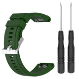 Maxbell Soft Silicone Sport Band 20mm Watch Strap Belt for Garmin Fenix5S Navy Green - Aladdin Shoppers