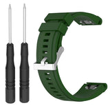 Maxbell Soft Silicone Sport Band 20mm Watch Strap Belt for Garmin Fenix5S Navy Green - Aladdin Shoppers