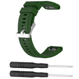 Maxbell Soft Silicone Sport Band 20mm Watch Strap Belt for Garmin Fenix5S Navy Green - Aladdin Shoppers