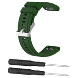 Maxbell Soft Silicone Sport Band 20mm Watch Strap Belt for Garmin Fenix5S Navy Green - Aladdin Shoppers