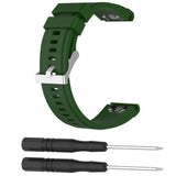 Maxbell Soft Silicone Sport Band 20mm Watch Strap Belt for Garmin Fenix5S Navy Green - Aladdin Shoppers