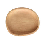 Maxbell Solid Wood Fruit Cake Plate Snacks Serving Tray Rubber Wood-13x11cm - Aladdin Shoppers
