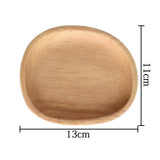 Maxbell Solid Wood Fruit Cake Plate Snacks Serving Tray Rubber Wood-13x11cm - Aladdin Shoppers