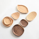 Maxbell Solid Wood Fruit Cake Plate Snacks Serving Tray Rubber Wood-13x11cm - Aladdin Shoppers
