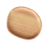 Maxbell Solid Wood Fruit Cake Plate Snacks Serving Tray Rubber Wood-18x15.5cm - Aladdin Shoppers