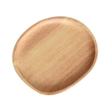 Maxbell Solid Wood Fruit Cake Plate Snacks Serving Tray Rubber Wood-18x15.5cm - Aladdin Shoppers