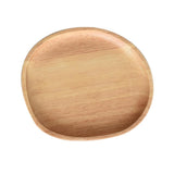 Maxbell Solid Wood Fruit Cake Plate Snacks Serving Tray Rubber Wood-18x15.5cm - Aladdin Shoppers