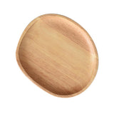 Maxbell Solid Wood Fruit Cake Plate Snacks Serving Tray Rubber Wood-18x15.5cm - Aladdin Shoppers