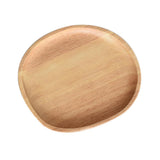 Maxbell Solid Wood Fruit Cake Plate Snacks Serving Tray Rubber Wood-18x15.5cm - Aladdin Shoppers