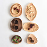 Maxbell Solid Wood Fruit Cake Plate Snacks Serving Tray Rubber Wood-20x12cm - Aladdin Shoppers