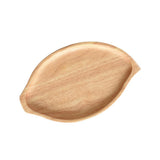 Maxbell Solid Wood Fruit Cake Plate Snacks Serving Tray Rubber Wood-24.5x15cm - Aladdin Shoppers