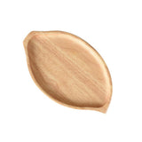 Maxbell Solid Wood Fruit Cake Plate Snacks Serving Tray Rubber Wood-24.5x15cm - Aladdin Shoppers