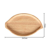 Maxbell Solid Wood Fruit Cake Plate Snacks Serving Tray Rubber Wood-24.5x15cm - Aladdin Shoppers