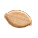 Maxbell Solid Wood Fruit Cake Plate Snacks Serving Tray Rubber Wood-24.5x15cm - Aladdin Shoppers