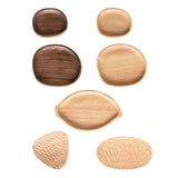 Maxbell Solid Wood Fruit Cake Plate Snacks Serving Tray Rubber Wood-24.5x15cm - Aladdin Shoppers